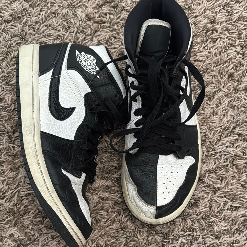 Black and White High-Top Sneakers